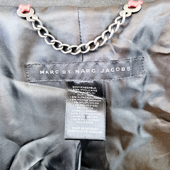 Marc by Marc Jacobs Oda Mae Stripe Wool Jacket - Picture 14 of 15